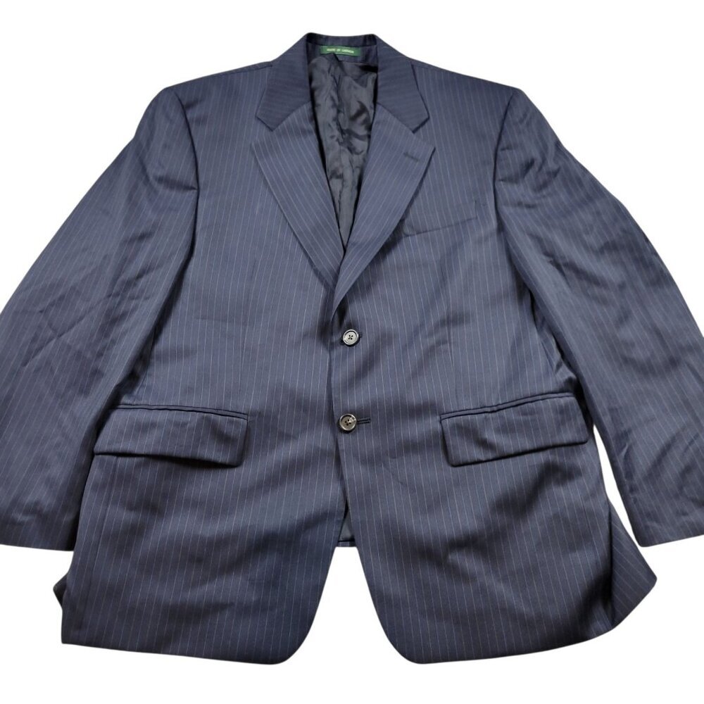 LAUREN Ralph Lauren Blazer Mens 42S Blue Wool Cashmere Sport Coat Striped